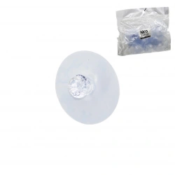 İBİCO İ17-025 ( 10PCS ) ( TEK DÜĞME = MİKA KRİSTAL PLASTİK ) ASKI ( ŞEFFAF PVC YAPIŞKANLI MONTAJ )*25X12