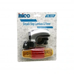 İBİCO İ18-027 ( 2İN1 ) BİSİKLET ( 5 LED FENER ) & ( SİNYALLİ STOP LAMBA ) ( PİLLİ )*120