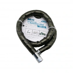 İBİCO İ18-059 ( TÜP ANAHTARLI ) ( METAL KAFA ) ( ÇELİK ) MOTOR & BİSİKLET KİLİT ( SİLİNDİRİK SPİRAL KİLİT ) ( SİYAH KILIF ) ( 22MM X 100CM )*30