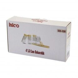 İBİCO İ22-128 ( 4PCS ) ( BAMBU KAPAKLI ) ( CAM ) TUZLUK & BİBERLİK & BAHARATLIK ( 120ML )*24