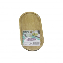 İBİCO İ22-210 ( OVAL ) AHŞAP BAMBU ( YAĞDANLIK ALTLIK ) ( MİNİ TEPSİ ) ( 12 X 23.3 X 0.8CM )*144