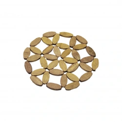 İBİCO İ22-267 ( YUVARLAK ) ( ÇİÇEK MODEL ) ( BONCUK ) ( AHŞAP ) NİHALE ( ÇAP: 20.5CM )*12X30