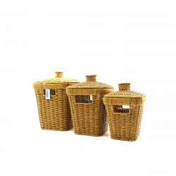 İBİCO İ22-338 ( 3 BOY ) ( D.DÖRTGEN ) ( METAL İSKELET)  PLS.HASIR ORGANİZER SEPET ( KAPAKLI )*8=K