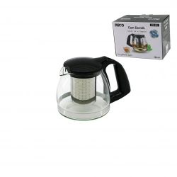 İBİCO İ22-351 ( 700ML ) ( CAM ) DEMLİK ( ÇELİK SÜZGEÇLİ & PLASTİK KULP & KAPAK & KROM ÇERÇEVE )*60
