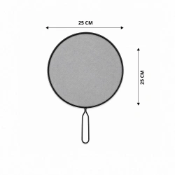 İBİCO İ22-421 ( SİYAH ) ( SAPLI ) ( 25CM ) TEL YAĞ SIÇRATMAZ ( METAL ÇERÇEVE & SAP ) ( SAP=14CM )*12X12