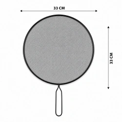 İBİCO İ22-423 ( SİYAH ) ( SAPLI ) ( 33CM ) TEL YAĞ SIÇRATMAZ ( METAL ÇERÇEVE & SAP ) ( SAP=14CM )*12X12
