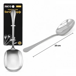 İBİCO İ22-444 ( 25CM ) ( KROM ) ( METAL ) ( SERVİS KAŞIK )*12X10