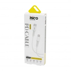 İBİCO İB-1004 ( TYPE-C TO=( İPHONE ) ( KABLO ) ( 20W ) ( HIZLI ) TELEFON ŞARJ & DATA KABLOSU=1MT ( 3400mA )*10X1
