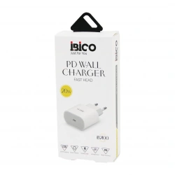 İBİCO İB-2100 ( TYPC-E ) ( BAŞLIK ) ( 20W ) ( HIZLI ) TELEFON ŞARJ BAŞLIK EV ( 5V=3.0A & 9.0V-2.22A )*5X20