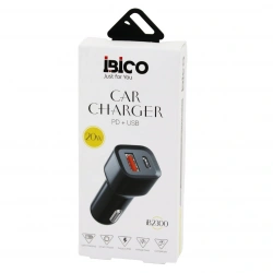 İBİCO İB-2300 CAR CHARGER ( PD + USB ) OTO & ARAÇ ÇAKMAKLIK ŞARJ BAŞLIK ( 3.0 A ) ( 20W )*5X40