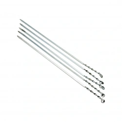 İBİCO T-200 ( TAVUK & KANAT ) ( 60CM ) ( DAR YASSI & BURGULU ) METAL MANGAL ŞİŞİ*100X5