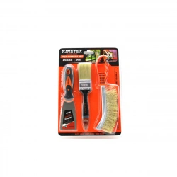 KINETEX KTX-3453 ( 3PCS ) HOBİ FIRÇA & SPATULA SET ( TEL FIRÇA & 50MM SPATULA & KESTİRME FIRÇA )*72