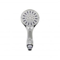 KNİTEX KTX-1011-2337 ( FONK ) ( BÜYÜK ) ( KROM GÖVDE & BEYAZ ZEMİN-GRİ İĞNELER ) ( KADEMELİ ) DUŞ BAŞLIK ( POŞETLİ AMBALAJ )*70