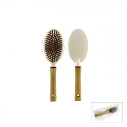 LB COMB VM-145 ( OVAL ) ( AHŞAP SAP & PLS.GÖVDE) ( SAÇ FIRÇASI &TARAK ) (BEYAZ PLS.& RENKLİ TOP UÇ )*24X6