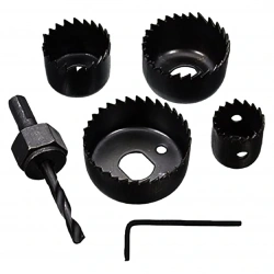 DMAX DMX-4127 ( 6PCS ) BUAT AÇMA PANÇ SETİ ( 32-38-44-54MM & 3/8 HEX & ANAHTAR ) ( METAL & AHŞAP & PLASTİK DELİK AÇMA )*100