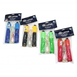 KSMART K-1567 ( SAYAÇLI ) ATLAMA İPİ ( SÜNGERLİ RENKLİ PLASTİK TUTACAK ) ( ŞEFFAF RENKLİ SİLİKON İP )*200