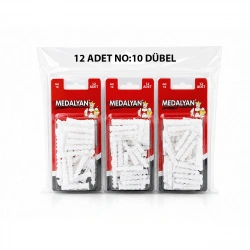 MEDALYAN DL-48 ( NO-10 ) ( 12PCS ) DÜBEL BEYAZ & PLASTİK*12X9