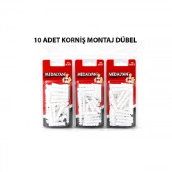 MEDALYAN DL-57 ( 10PCS ) KORNİŞ MONTAJ DÜBELİ ( PLASTİK ÇİVİLİ )*12X10