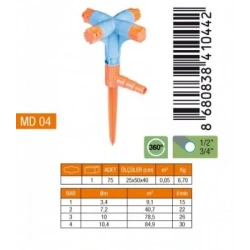 MEDALYAN MD-04 ( 4LÜ & NORMAL ) SPRINK FİSKİYE (KISA MEME)*5X15