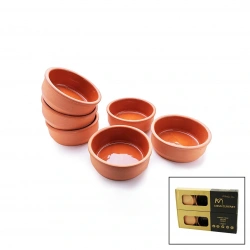 ERVAPOT ( 6PCS ) ( KUTULU ) MİNİ KAPAKSIZ GÜVEÇ KABI ( ÇAP: 9.8CM & DERİNLİK: 3CM )*12=K