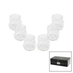 MİR-1539 ( 6PCS ) ( ÜZÜM & KABARCIKLI CAM ) KAHVE YANI BARDAK ( 90ML )*24=K
