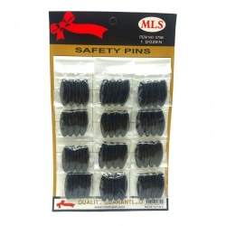 MLS NO-075B ( SİYAH ) ( 4PCS ) YAKA & EŞARP İĞNESİ ( 12Lİ KART )*5X24