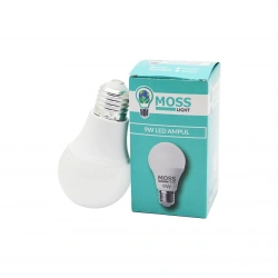 MOSS LIGHT ( 9W ) ( BEYAZ ) LED AMPUL ( E27 ) ( 500Lm ) ( 6500K )*10X20                      Q8