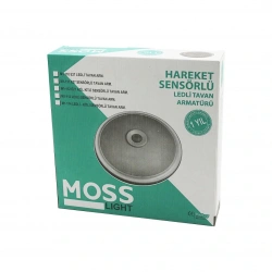 MOSS LIGHT M1-113 ( LEDLİ ) TAVAN ARMATÜRÜ ( PLASTİK ) (360° SENSÖRLÜ=10SN--5DK) (ÇAP: 30CM) (ALGILAMA: YARIÇAP 5MT)*12