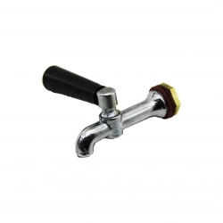 MS-200 ( KÜÇÜK & ERKEK ) ( KROM GÖVDE & SİYAH PLASTİK KOL) PİKNİK SEMAVER MUSLUK*12X40