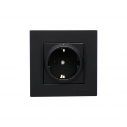 MUTLUSAN RİTA-2220 600 0284 ( POŞETLİ ) ( SİYAH & TOPRAKLI PRİZ ) ÇERÇEVELİ*12X10