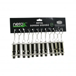 NEROX NRX-0670 METAL ( DEPREM DÜDÜK ) ANAHTARLIK*12X50