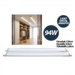 NİSALUCE EAMP-093/1B ( 2 PCS ) ( 94W ) KRİSTAL LED BANT ARMATÜR*18