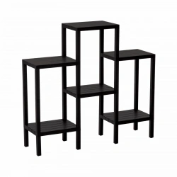 OMBEG OM-0150-1108-0008 ( 6 ( DÜZ ) RAFLI & SİYAH ) MODÜLER ÜNİTE PLASTİK*4