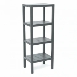 OMBEG OM-0220-2115-0114 ( 4 ( DÜZ ) RAFLI & GRİ ) MODÜLER ÜNİTE PLASTİK*6