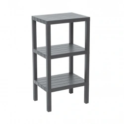 OMBEG OM-0390-3102-0145 ( 3 ( DÜZ ) RAFLI & GRİ ) MODÜLER ÜNİTE PLASTİK*8