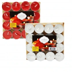ONTON-36-501167 ( 16PCS ) ( KIRMIZI ---- BEYAZ ) ( YUVARLAK ) TEA LİGHT MUM*96