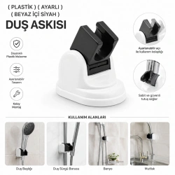 Ö.P.S ( PLASTİK ) ( AYARLI ) ( BEYAZ İÇİ SİYAH ) DUŞ ASKISI MAFSAL*25X20