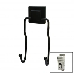 ORSA-901 ( SİYAH & 2Lİ METAL ) SARKIK ASKI ( KARE GÜÇLÜ YAPIŞKANLI ) ( 8X9X19CM)*12