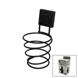 ORSA-915 ( SİYAH & METAL ) FÖNLÜK FÖN MAKİNE ASKISI ( KARE MACUN YAPIŞKANLI ) (10X11X15CM)*6=K