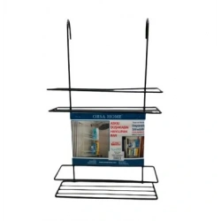 ORSA-973 ( 2 KATLI ) ( SİYAH ) DUŞ KABİN RAFI ( ASKILIKLI SEYYAR KULLANIM )*4=K