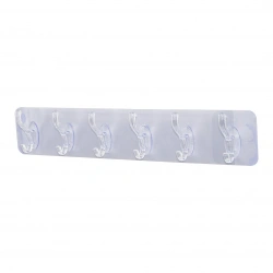 PABLITO HOME PBT-117 (6 KOLLU=5.8CM) MİKA KRİSTAL PLS.ASKI (ŞEFFAF PVC YAPIŞKANLI) (2-3 KG.TAŞIMA KAPASİTE) (6.2X34CM )*30X8