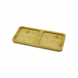 PABLITO HOME PBT-280 ( 2 BÖLMELİ ) ( DİKDÖRTGEN ) AHŞAP BAMBU YAĞDANLIK ALTLIK ( MİNİ TEPSİ ) ( 20X10X0.8CM )*240