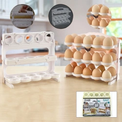 PLASLİFE KP-174 ( 30 HAZNELİ ) BUZDOLABI YUMURTA ORGANİZERİ 3 KATLI*12=K