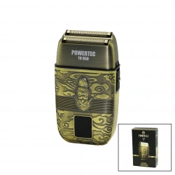 POWERTEC TR-950 ( GÜNLÜK SIFIR SAKAL & GOLD METAL GÖVDE ) SAKAL TRAŞ MAKİNESİ ( USB ŞARJLI & LED ŞARJ GÖSTERGELİ )*20