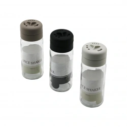 QLUX C-00153 STAR ( ŞEFFAF CAM ) TUZLUK & BAHARATLIK ( 245CC ) ( PLASTİK KAPAK= 3 SİTİL DÖKÜM )*12=K