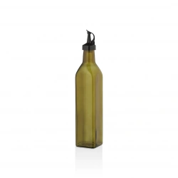QLUX C-00406 ( CAM ) ORGANİK YAĞDANLIK ŞİŞE ( 500ML ) ( PLASTİK KİLİTLİ KAPAK )*15=K