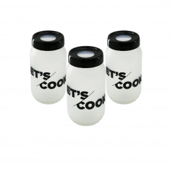 QLUX L-00142 ( 3PCS ) ( 100CC ) FLU SAKLAMA KABI & CAM KAVANOZ SET*1=K