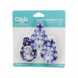 QLUX L-00292 ( 3PCS ) LİLYUM YAPIŞKANLI ( MİKA KRİSTAL PLASTİK ) ASKI*60