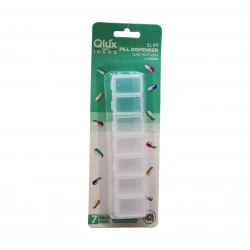 QLUX L-00666 KT-563 ( SLIM ) ( UZUN D.DÖRTGEN & 7 GÜNLÜK ) PILL DISPENSER İLAÇ KUTUSU*36=K