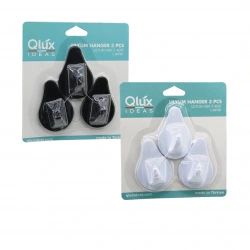 QLUX L-00787 ( 3PCS ) LILYUM ASKI ( SİYAH & BEYAZ PLASTİK ) ( YAPIŞKANLI MONTAJ )*60